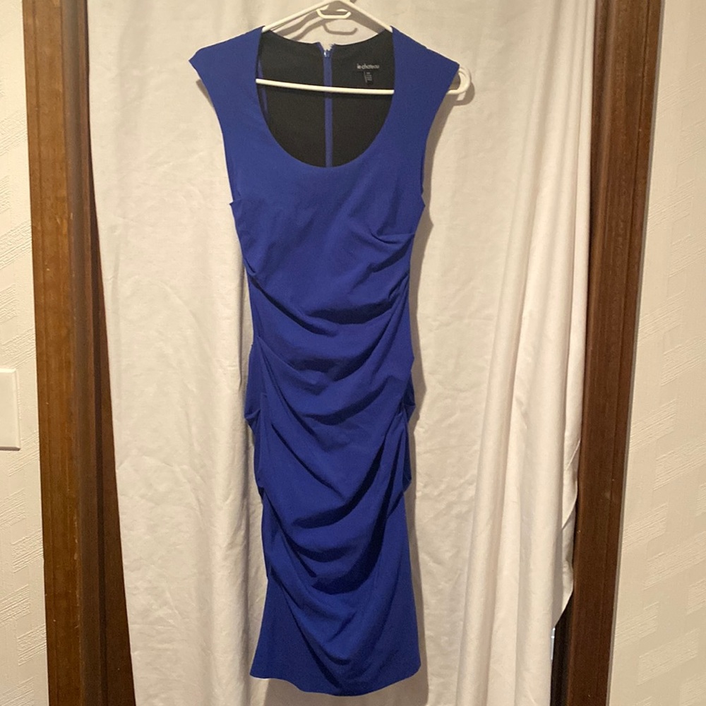 Royal Blue Ruched Sheath Dress